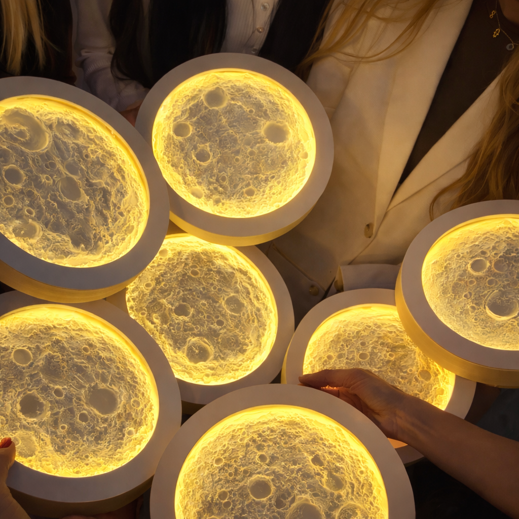 Готовая Moon Lamp в интерьере